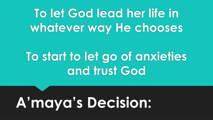 Decisions for Spiritual Growth