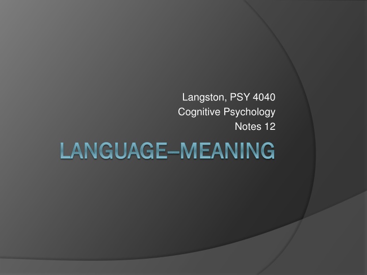 LANGUAGE-- --MEANING