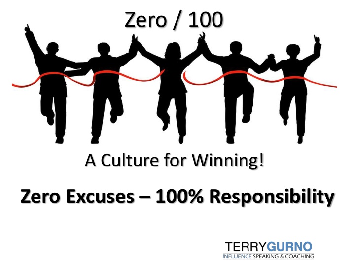Zero/100: A Culture for Winning Without Excuses and Full Responsibility!