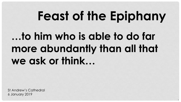 Feast of the Epiphany