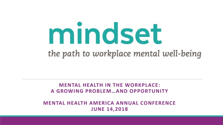 Addressing Workplace Mental Health Crisis