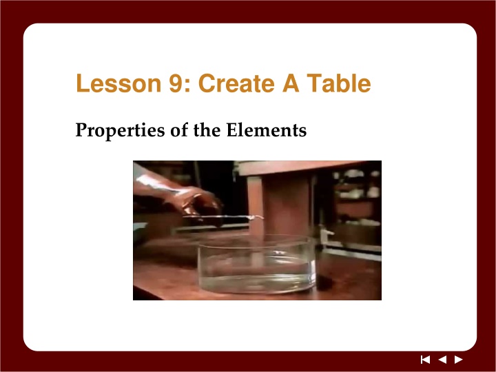 Organizing Elements Based on Their Properties