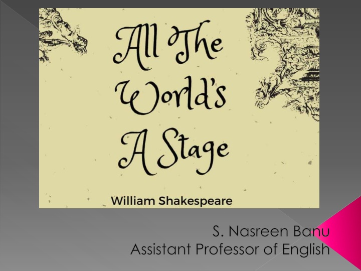 Shakespeare's Poetic Form in Seven Ages of Man
