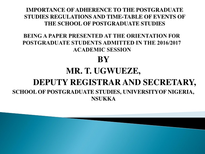 Importance of Adherence to Postgraduate Studies Regulations