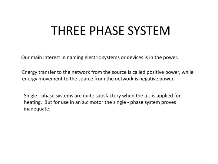 Three-Phase Systems in Electric Power