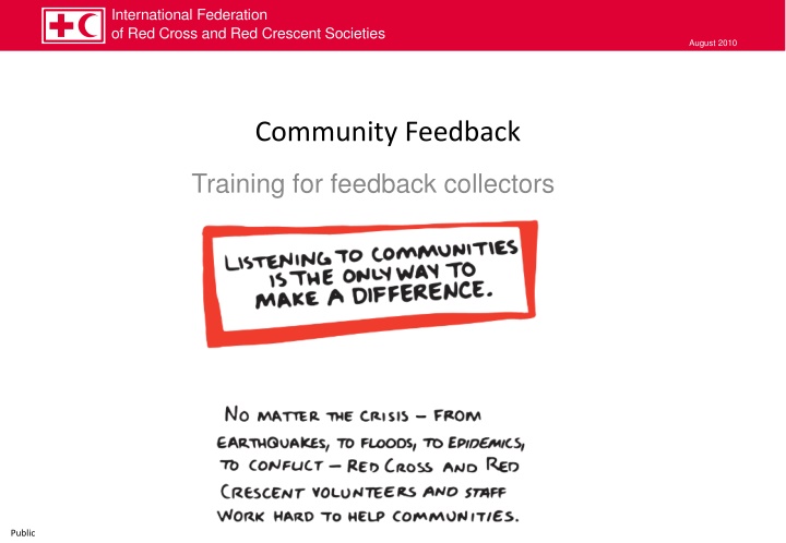 Community Feedback Training for Feedback Collectors