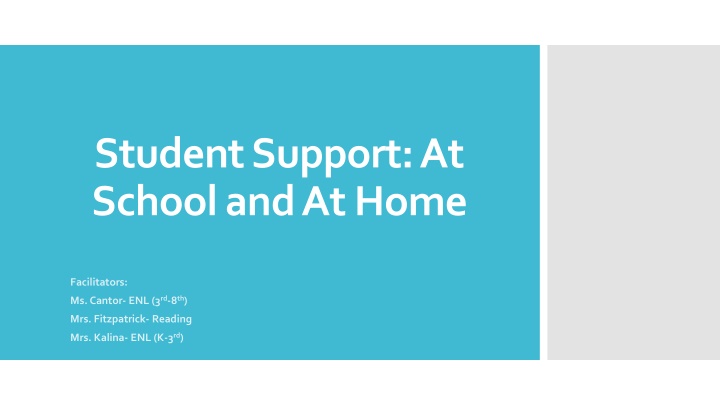 Student Support at School and Home - Literacy Program Overview