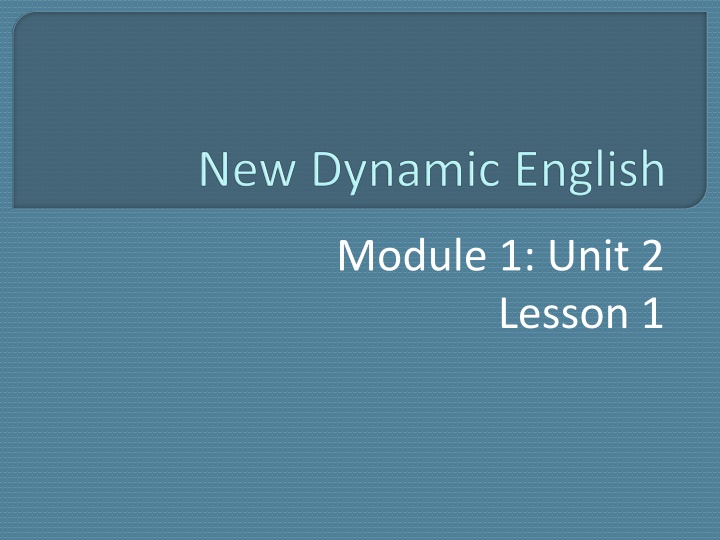 Basic Language and Communication Skills