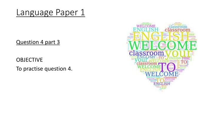 Language Paper 1: Question 4 Analysis - Atticus' Character Impression