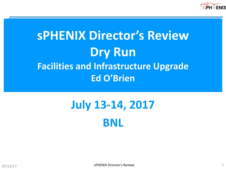 Upgrade of sPHENIX Facilities and Infrastructure