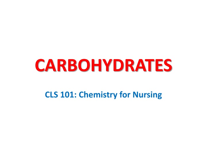 CARBOHYDRATES