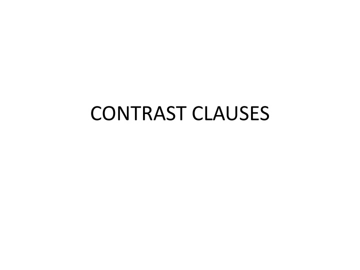 CONTRAST CLAUSES