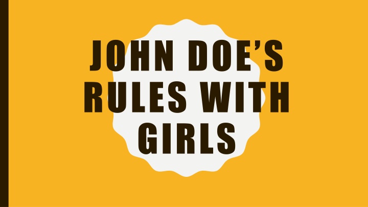 Appropriate Behavior Towards Women