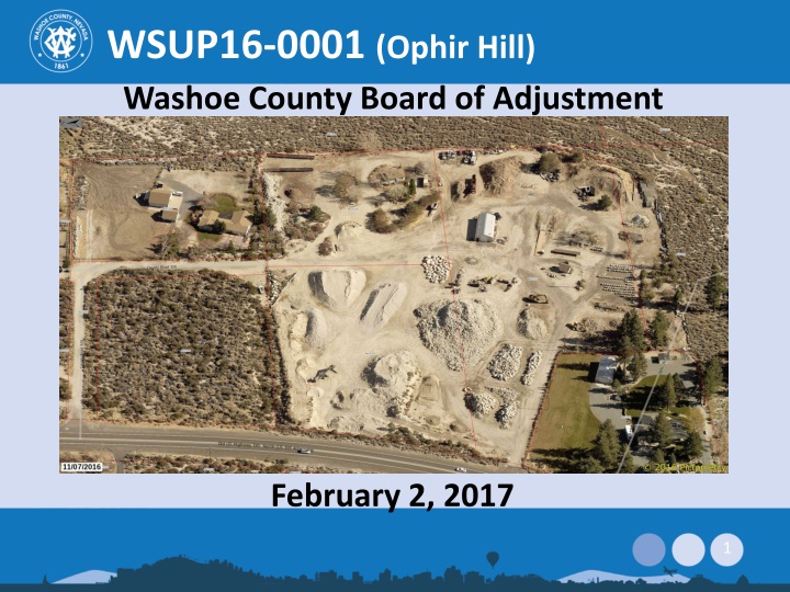 WSUP16-0001 Ophir Hill Washoe County Board of Adjustment