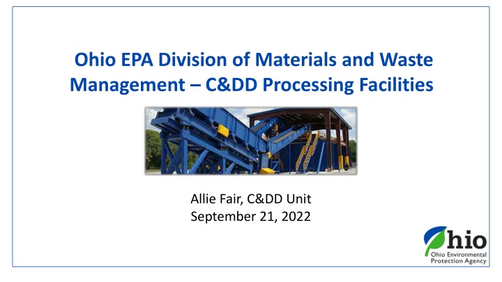 C&DD Processing Facilities