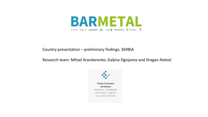 Preliminary Findings on Labour Market and Industrial Relations in Serbia