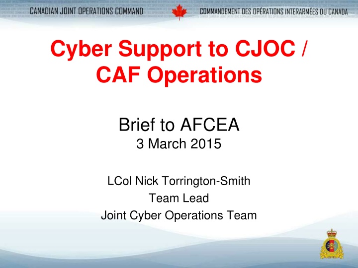 CAF Cyber Operations and Security: Defending Networks