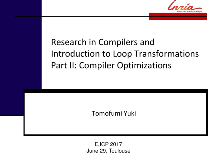 Introduction to Loop Transformations in Compiler Optimizations