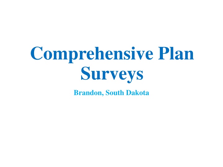 Comprehensive Plan Surveys in Brandon