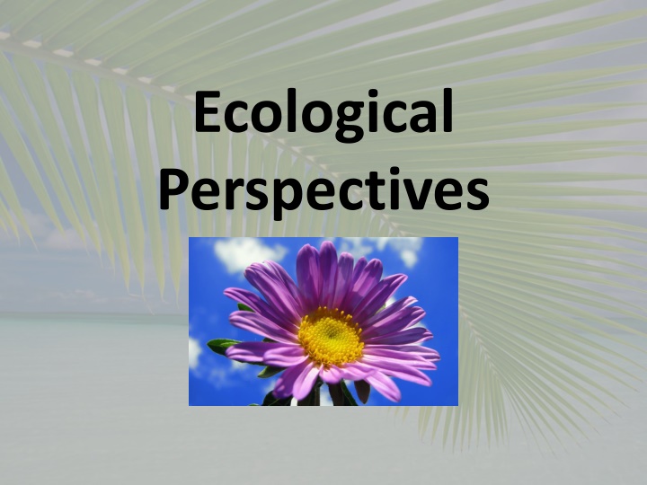 Biocentrism: Ethics of Respect for Nature