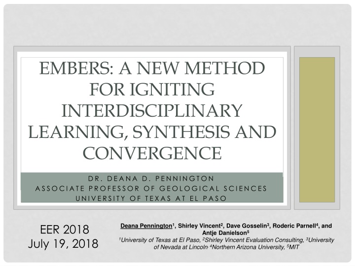 Embers: Igniting Interdisciplinary Learning