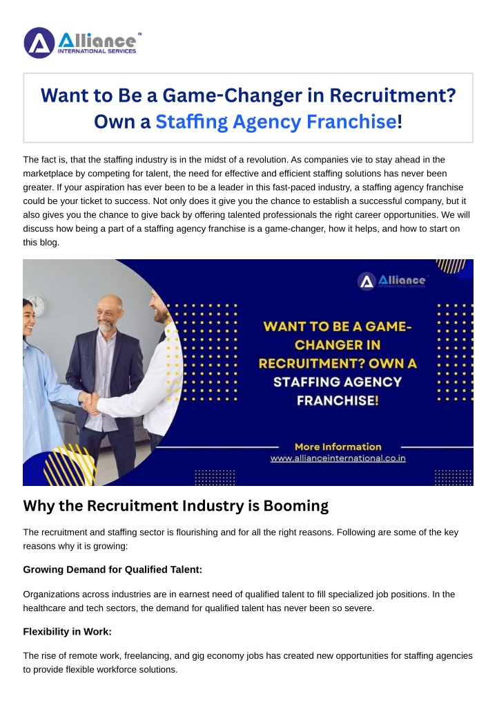want to be a game changer in recruitment n.w