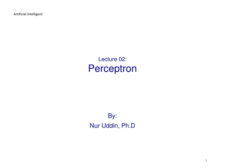Perceptron: Simplest Neural Network for Linear Pattern Classification