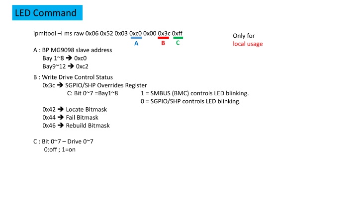 Managing LED Commands for BMC Control