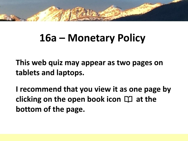 Monetary Policy Tools
