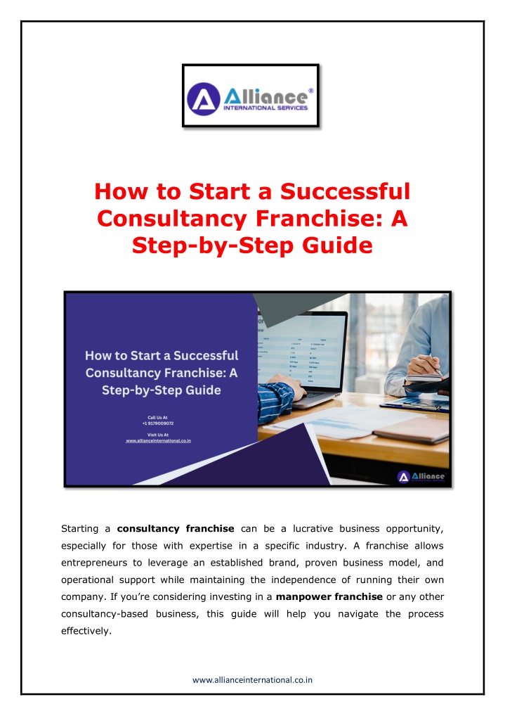 how to start a successful consultancy franchise n.w