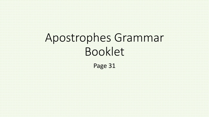 Mastering Apostrophes: A Comprehensive Guide