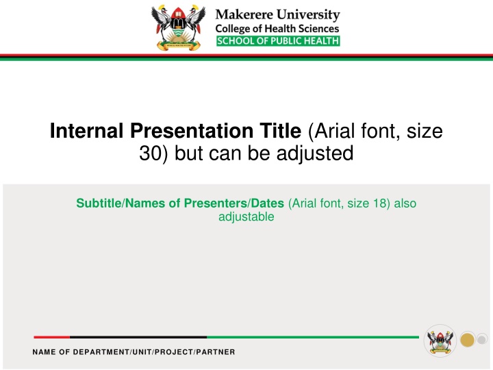 Internal Presentation Format for Professional Events