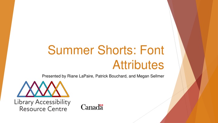 Accessible Font Attributes