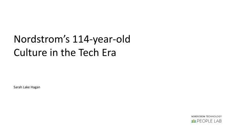 Nordstrom's 114-Year-Old Culture in the Tech Era