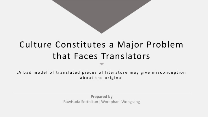 Challenges in Cultural Translation: Misconceptions and Equivalence