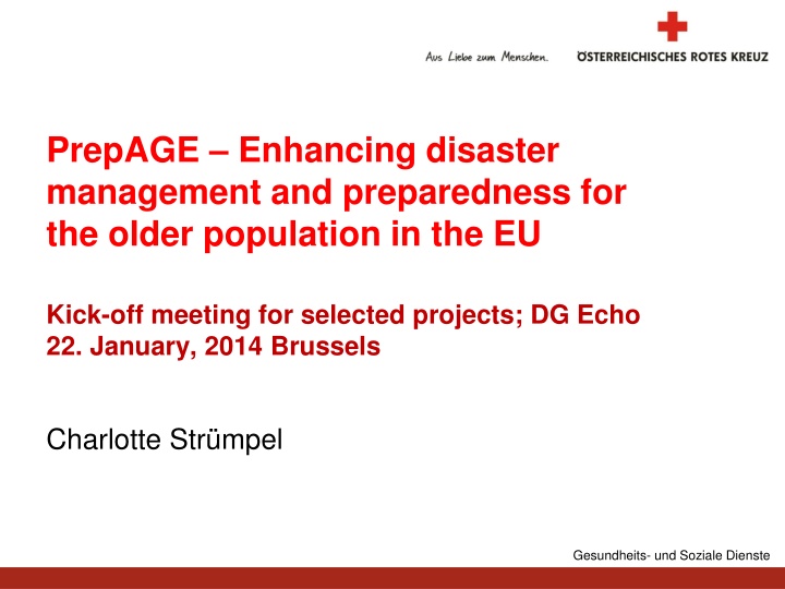 Enhancing Disaster Management for Older Population in the EU