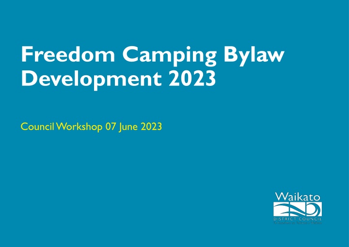 Freedom Camping Bylaw Development 2023 Council Workshop