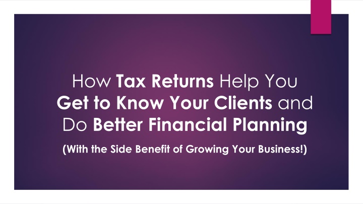 Uncover Client Insights Through Tax Returns