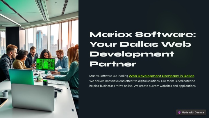 mariox software your dallas web development n.w