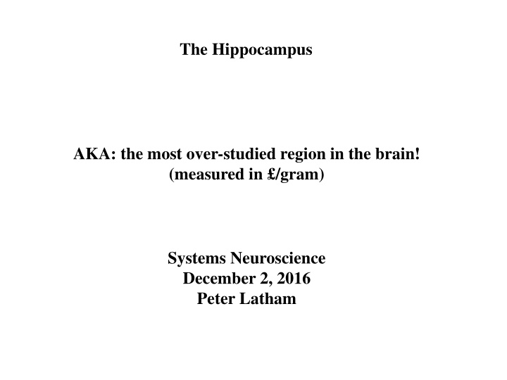 Unveiling the Enigmatic Hippocampus