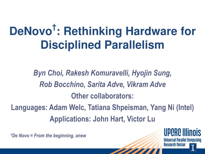 Rethinking Hardware for Disciplined Parallelism