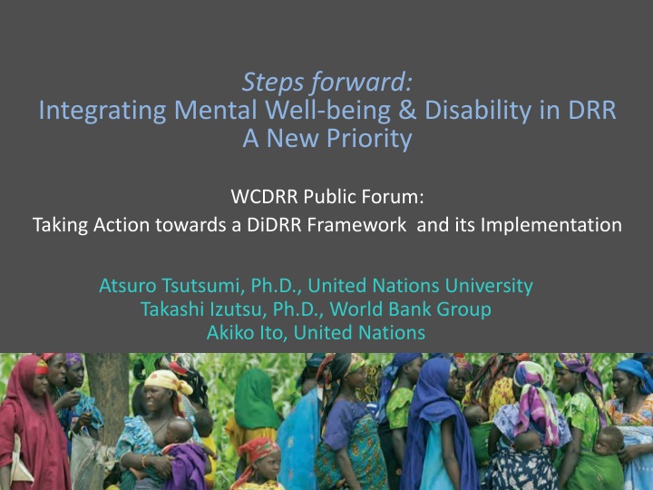 Prioritizing Mental Well-being & Disability in Disaster Risk Reduction