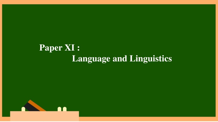Language and Linguistics