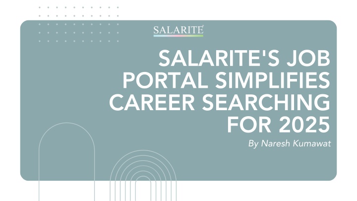 salarite s job portal simplifies career searching n.w
