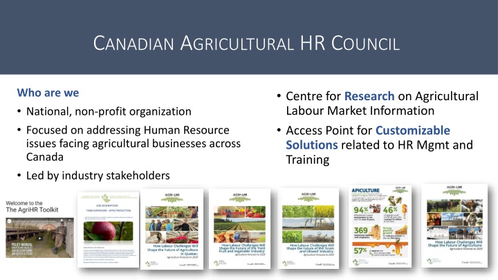 CANADIAN AGRICULTURAL HR COUNCIL