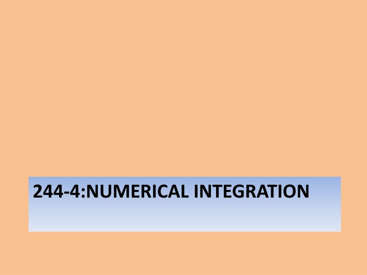 244-4:NUMERICAL INTEGRATION
