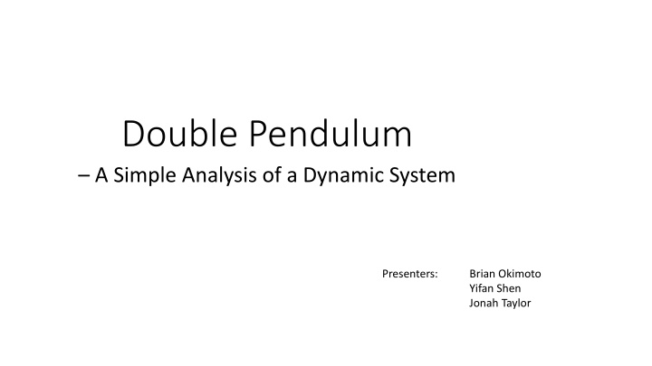 Double Pendulum