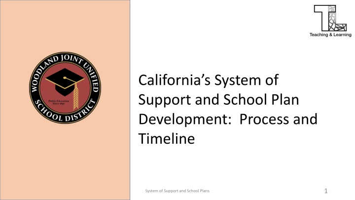 California's System of Support and School Plan Development Process