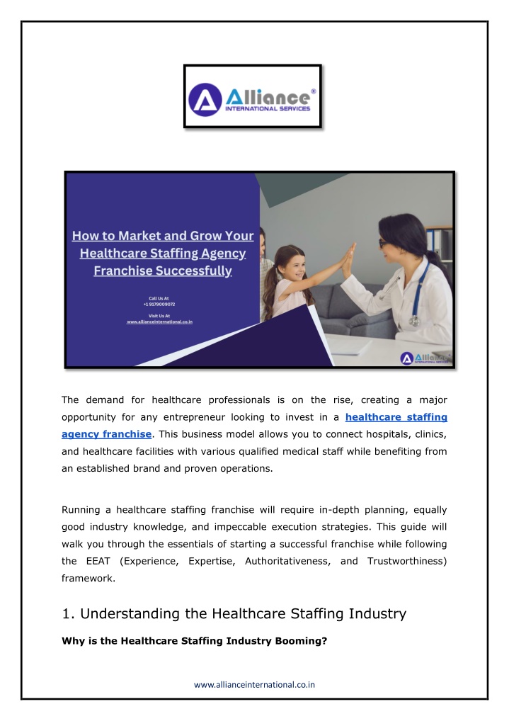 the demand for healthcare professionals n.w