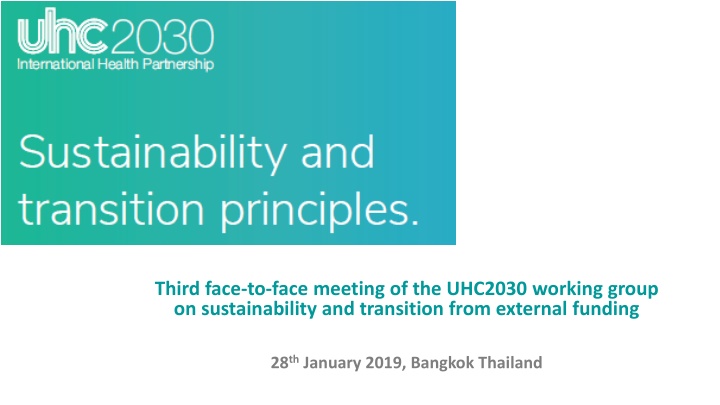 UHC2030 Working Group Meeting on Sustainability and Transition